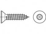 Article 88115 A 2 vis anti-dérapantes rondes en acier avec tête fraisée DIN 7982, tôle, acier, ISR et ergot, dimensions : 3,5 x 9,5 (100 pièces)