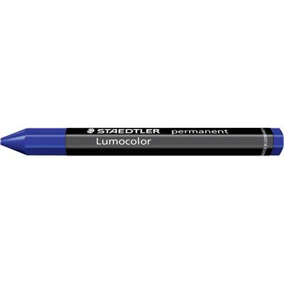 Stylo Lumocolor permanent bleu de Staedtler avec le texte blanc 'Lumocolor' sur le côté.