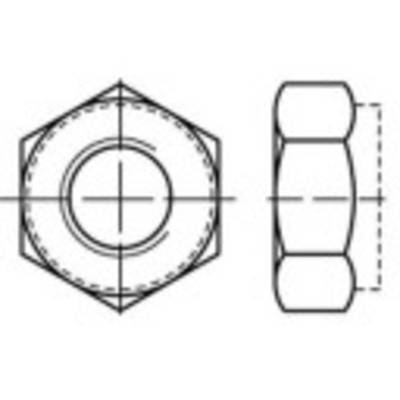 TOOLCRAFT  TO-5430264 Écrou hexagonal M8    ISO 7042  acier étamé par galvanisation 100 pc(s)