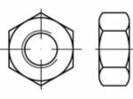 10 écrous hexagonaux ISO 8673, ISO type 1, avec filetage métrique fin, dimensions : M 10 x 1
