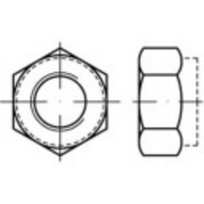 Dessin technique d'un écrou hexagonal : Vue de dessus montrant la forme hexagonale, vue de côté montrant le profil du filetage.