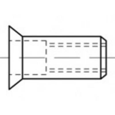 Dessin technique d'une pièce cylindrique avec bride conique à gauche. Les lignes pointillées représentent les structures internes.