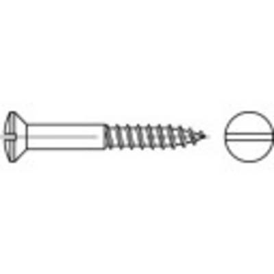 Un dessin technique d'une vis montre une vue latérale et une vue de dessus avec une tête cruciforme et un filetage le long de la tige.