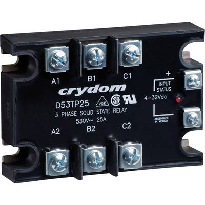 Crydom Relais à semi-conducteurs A53TP50D 50 A Tension de contact (max.): 530 V/AC à commutation au zéro de tension 1 pc
