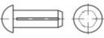 Clous cannelés à tête demi-ronde DIN 1476 en aluminium Dimensions : 2 x 10