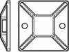TOOLCRAFT Embase de fixation TO-5454873 blanc 100 pc(s)