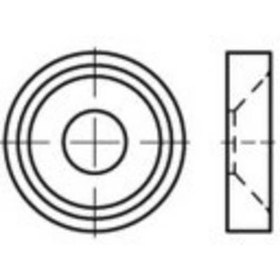 Dessin technique d'un composant cylindrique avec vue de face et vue latérale. Montre des cercles concentriques et des lignes d'axe centrales.