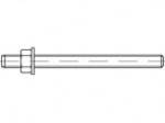 Article 88734 Acier UPM-A, acier zingué et tiges filetées UPAT UPM-A avec écrou et rondelle. Dimensions : tr/min-A M 10/130