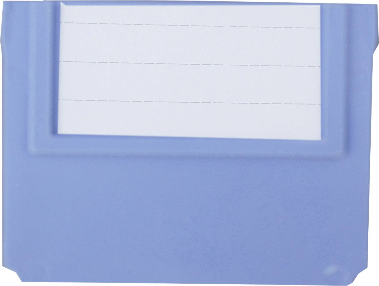 Disquette bleue avec un champ d'étiquetage vide en haut, typique du stockage de données des années 1990.