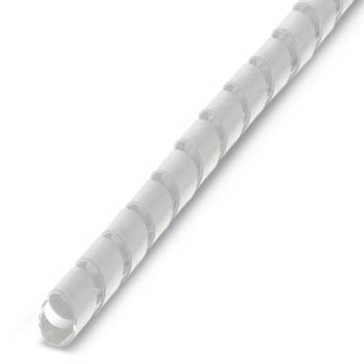 Un protège-câble blanc en spirale, utilisé pour regrouper et protéger efficacement les câbles.