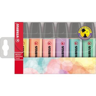 STABILO Surligneur STABILO BOSS® ORIGINAL PASTELL 70/6-2 couleurs diverses 2 mm, 5 mm 6 pc(s)-0