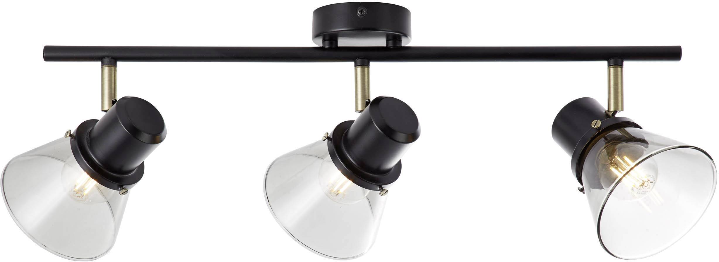 Brilliant Ronald 79316/93 Spot de plafond LED E14 120 W laiton antique, noir, fumé-1
