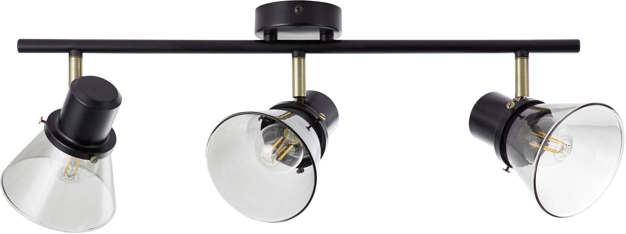 Brilliant Ronald 79316/93 Spot de plafond LED E14 120 W laiton antique, noir, fumé-2