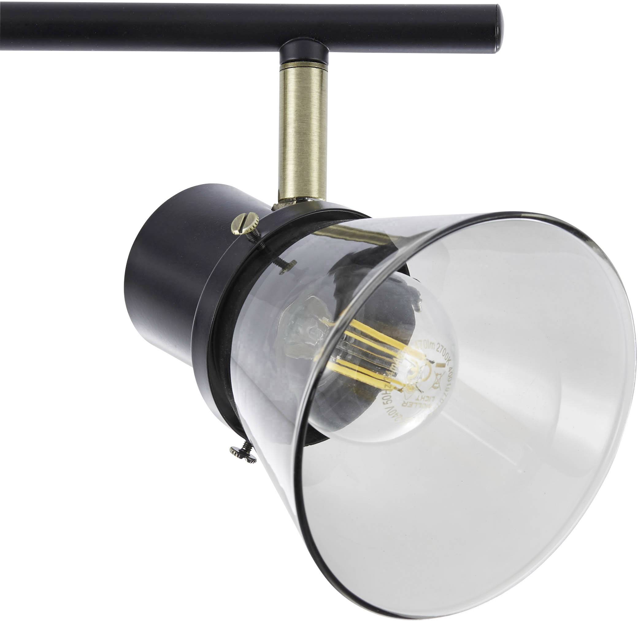 Brilliant Ronald 79316/93 Spot de plafond LED E14 120 W laiton antique, noir, fumé-4