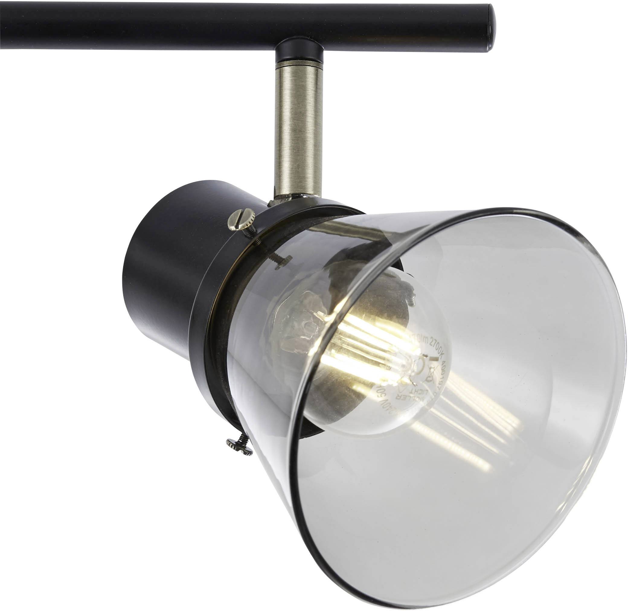 Brilliant Ronald 79316/93 Spot de plafond LED E14 120 W laiton antique, noir, fumé-5
