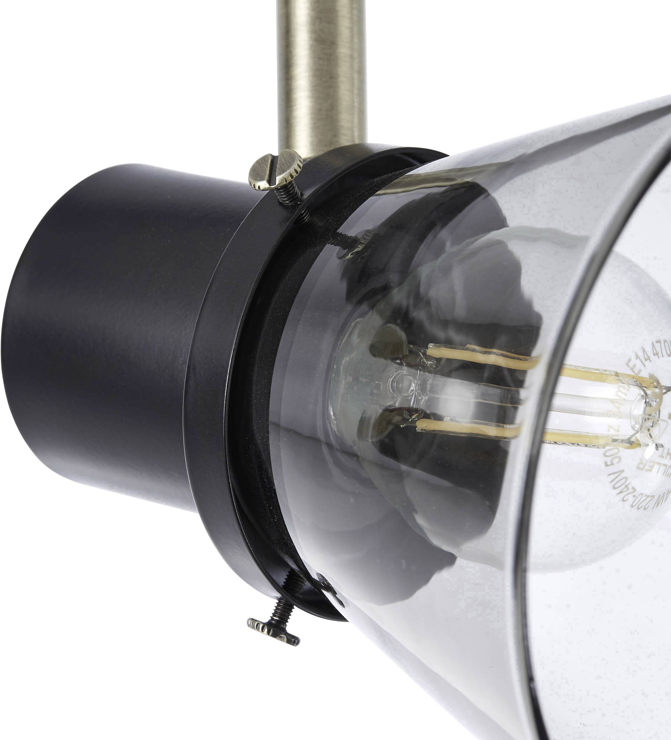 Brilliant Ronald 79316/93 Spot de plafond LED E14 120 W laiton antique, noir, fumé-6