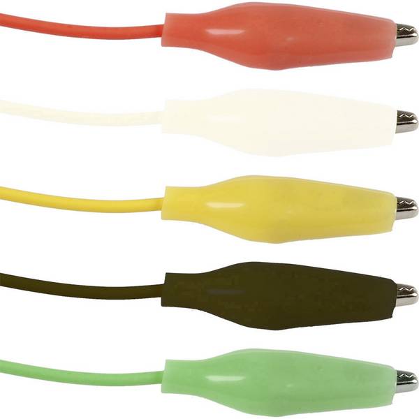 Joy-it COM-KROKO-50 Pinces de connexion rapide crocodile  Adapté pour (ordinateur monocarte) Arduino, Banana Pi, Raspberry Pi® 1 pc(s)