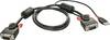 LINDY KVM Câble de raccordement [1x VGA mâle - 1x VGA mâle, USB 2.0 type A mâle] 1.00 m noir