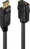LINDY 41005 HDMI Câble adaptateur [1x DisplayPort mâle - 1x HDMI femelle] noir contacts dorés 15.00 cm