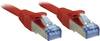 LINDY 47171 RJ45 Câble réseau, câble patch CAT 6a S/FTP 30.00 m rouge avec cliquet d'encastrement 1 pc(s)