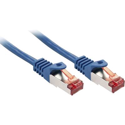LINDY 47350 RJ45 Câble réseau, câble patch   0.30 m bleu  1 pc(s)