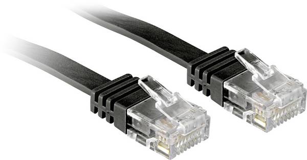 <br> LINDY<br> 47525<br> RJ45<br> Câble réseau, câble patch<br> CAT 6<br> U/UTP<br> 10.00 m<br> noir<br> avec cliquet d'encastrement<br> 1 pc(s)<br>