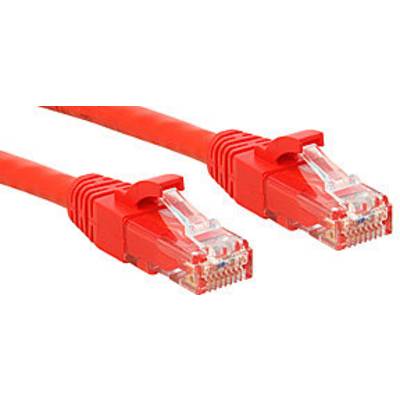 LINDY 45453 RJ45 Câble réseau, câble patch CAT 6 U/UTP 2.00 m rouge avec cliquet d'encastrement 1 pc(s)