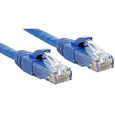 LINDY 45474 RJ45 Câble réseau, câble patch CAT 6 U/UTP 3.00 m bleu avec cliquet d'encastrement 1 pc(s)