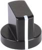 Tête de bouton olive Mentor 5580.4631 noir (Ø x H) 12 mm x 14 mm 1 pc(s)
