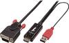 Câble adaptateur LINDY HDMI / VGA Fiche mâle HDMI-A, Fiche mâle VGA 15 pôles 3.00 m noir 41457 Câble HDMI