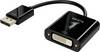 LINDY 41734 DisplayPort / DVI Convertisseur [1x DisplayPort mâle - 1x DVI femelle 24+5 pôles] noir actif avec amplification du signal 15.00 cm