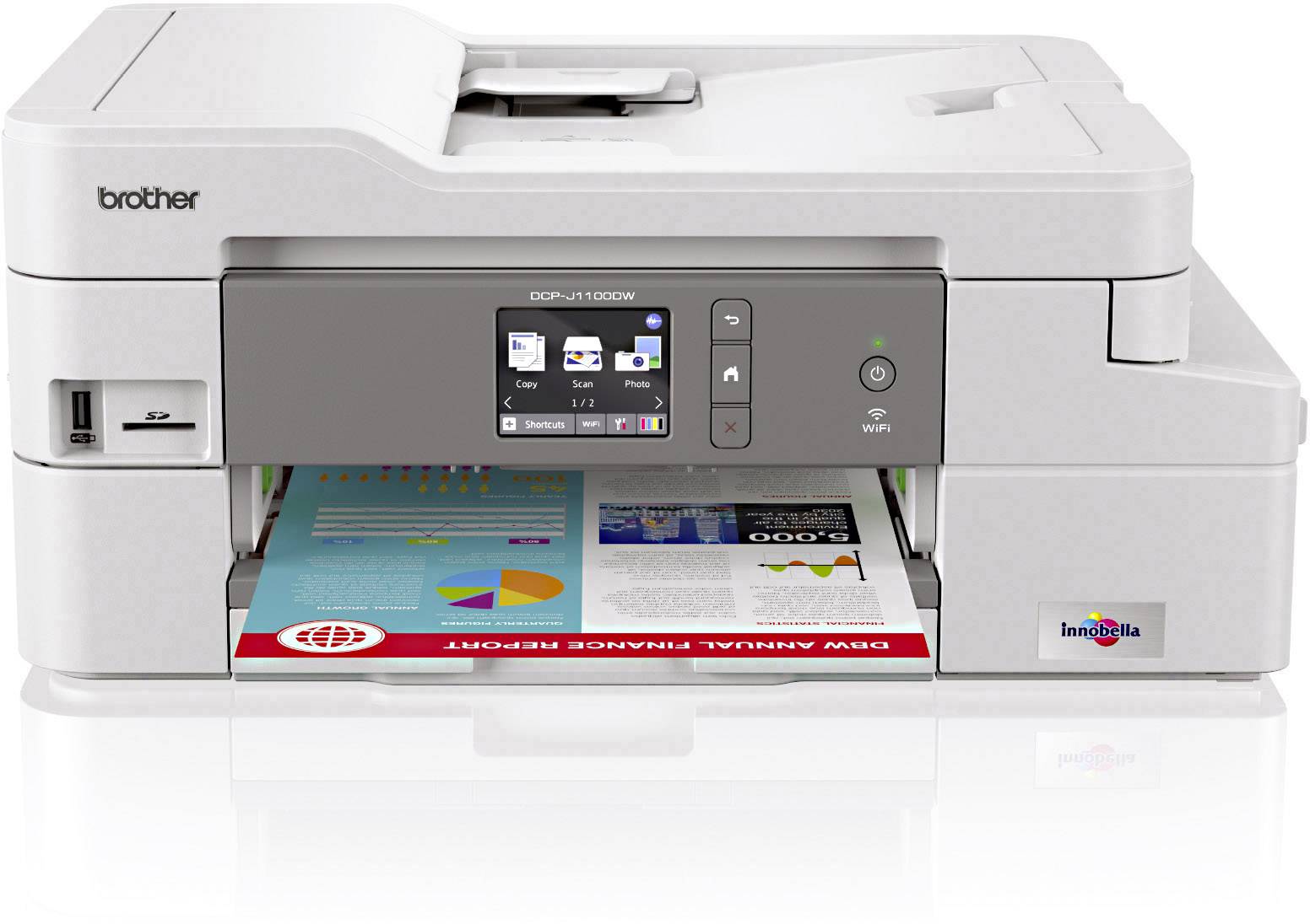 Brother DCPJ1100DW Imprimante multifonction à jet d'encre couleur A4