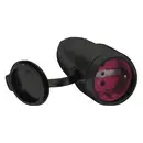 Bachmann 919.176 Fiche électrique femelle avec terre caoutchouc, silicone noir IP20, IP44