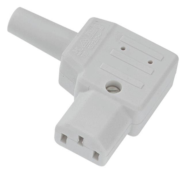 Un adaptateur électrique blanc en forme de T avec trois points de connexion, adapté à l'utilisation avec des appareils électroniques.