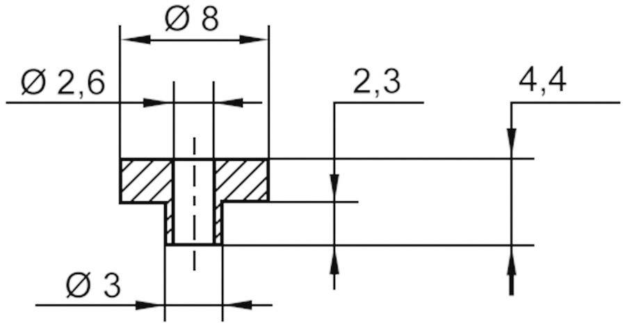 Rondelle isolante TRU COMPONENTS TC-V5817-203 1586599 Diamètre extérieur: 8 mm, 3 mm Diamètre intérieur: 2.6 mm 1 pc(s)