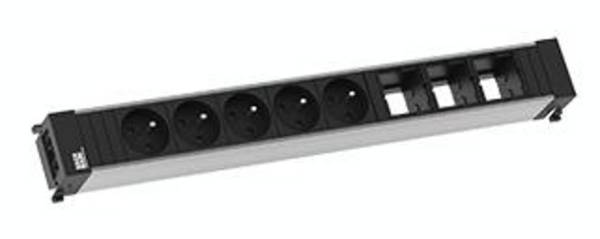 Multiprise Bachmann 909.015  aluminium, noir contact de protection 1 pc(s)