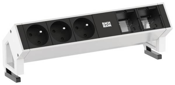 Bachmann 902.205 Bloc multiprise sans interrupteur  blanc fiche FR