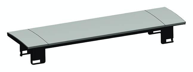 Un support gris simple pour un toit ouvrant d'Audi A3, rectangulaire et plat, à installer dans la zone du toit du véhicule.