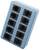 Un adaptateur rectangulaire doté de dix ports RJ45 disposés en deux rangées verticales, adapté aux connexions réseau.