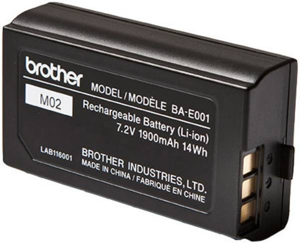 Brother BAE001 Batterie d'imprimante 7.2 V 1900 mAh remplace la batterie d'origine BA-E001