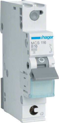 Hager MCS116 MCS116 Disjoncteur monophasé 16 A 230 V, 400 V