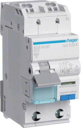 Hager ADS910D Interrupteur différentiel à courant résiduel 1 pôle 10 A 0.03 A 240 V