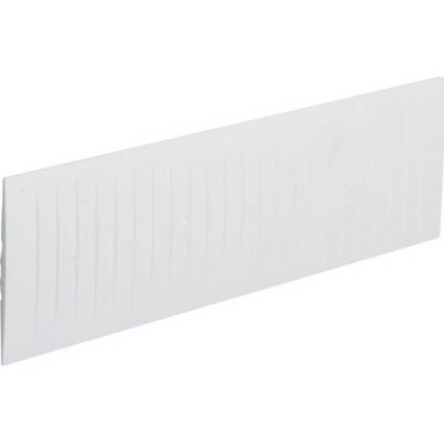 Carreau céramique rectangulaire blanc à rainures, utilisé pour la décoration murale.