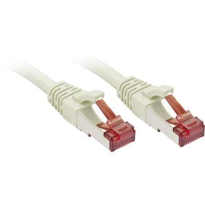 LINDY 47851 RJ45 Câble réseau, câble patch CAT 6 S/FTP 1.00 m gris avec cliquet d'encastrement 50 pc(s)