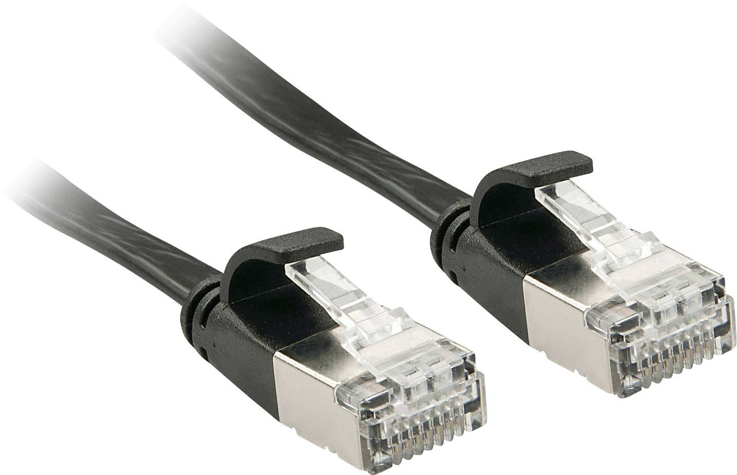 LINDY 47482 RJ45 Câble réseau, câble patch CAT 6a U/FTP 2.00 m noir avec cliquet d'encastrement 1 pc(s)