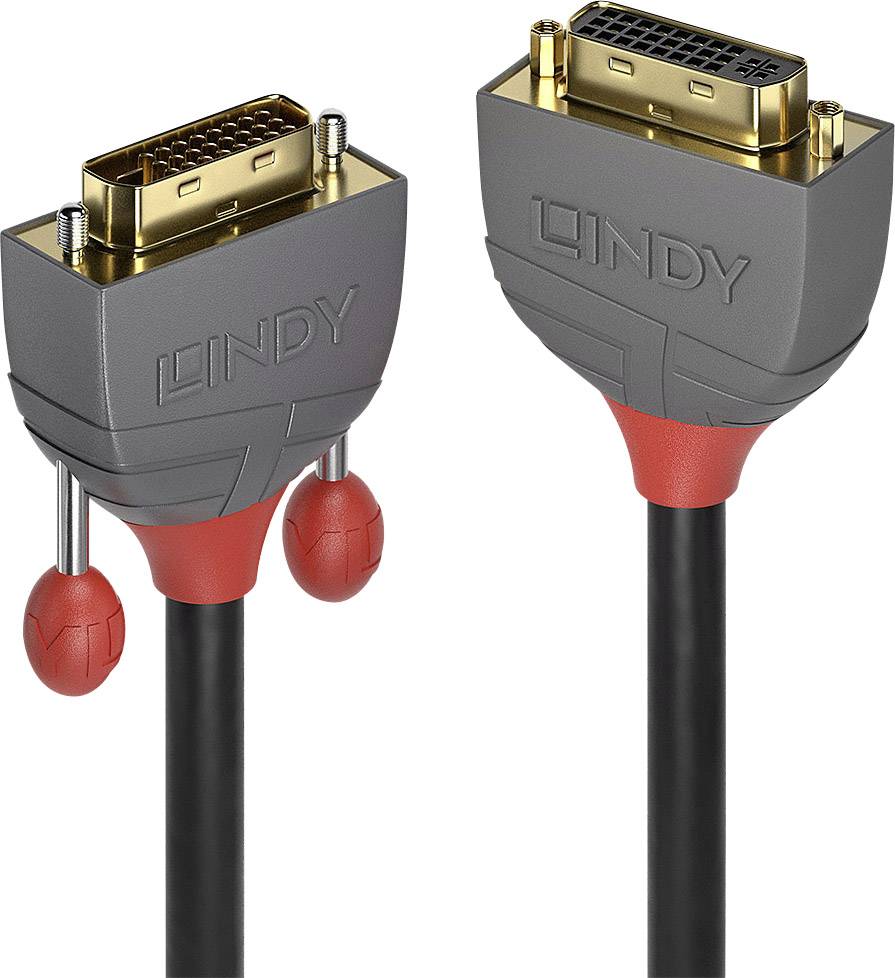 Rallonge LINDY DVI Fiche mâle DVI-D 24+1 pôles, Prise femelle DVI-D 24+1 pôles 3.00 m noir 36233 Câble DVI-1