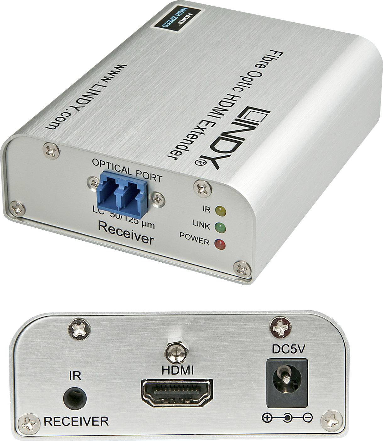 LINDY LINDY HDMI 4K Extender LC Fiber Prolongateur HDMI câble à fibre optique 450 m