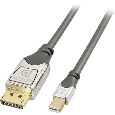Câble adaptateur LINDY Mini-Display / DisplayPort Fiche mâle Mini DisplayPort, Fiche mâle DisplayPort 5.00 m gris 36314 -0