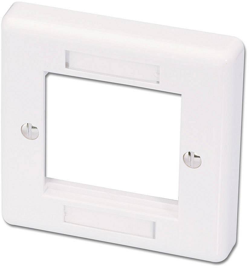 LINDY MODULAR AV FACE PLATE SYSTEM SINGLE GANG SNAP IN FACE PLATE Cache avec passe-câble 1x blanc-0