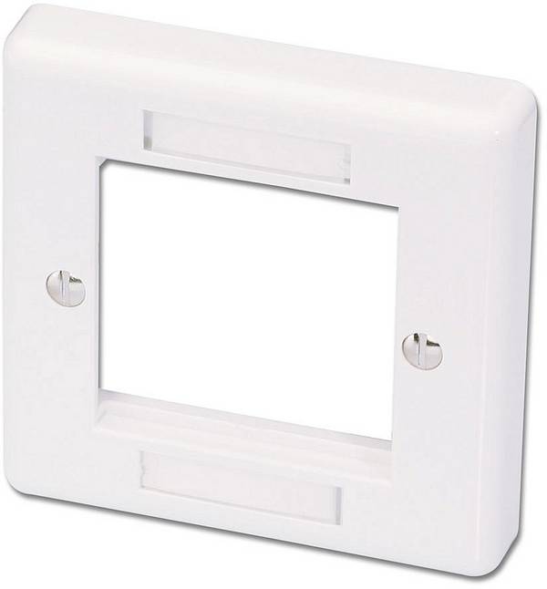 LINDY MODULAR AV FACE PLATE SYSTEM SINGLE GANG SNAP IN FACE PLATE Cache avec passe-câble 1x blanc